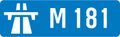 M181 motorway shield