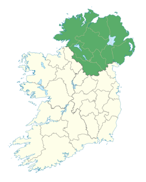 Ulster locator map