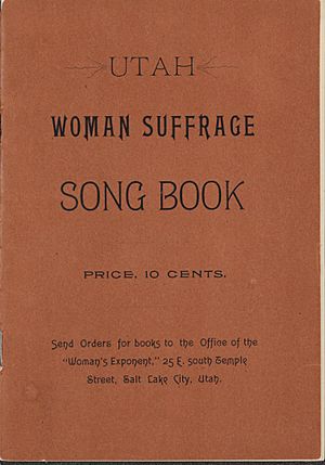 Utah woman suffrage song book first published in 1891