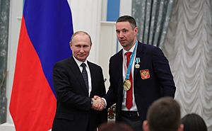 Vladimir Putin and Ilya Kovalchuk