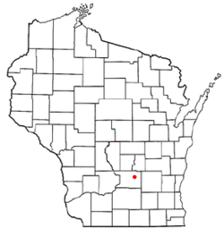 Location of Springvale, Wisconsin