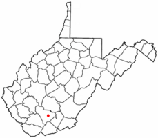 Location of Daniels, West Virginia