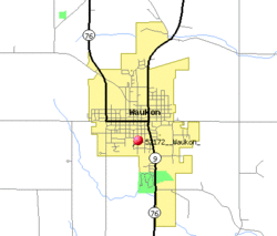 Detailed local map of Waukon