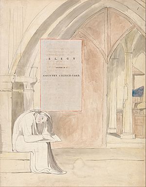 William Blake - The Poems of Thomas Gray, Design 105, "Elegy Written in a Country Church-Yard." - Google Art Project
