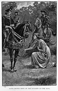 07 Illustration by Alfred Pearse (1856-1933) for The Thirsty Sword - a story of the Norse invasion of Scotland (1262-1263). by Robert Leighton (1858-1934) - Courtesy of the British Library