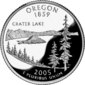 Oregon quarter dollar coin