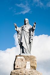 A statue of Christ, in La Verrie