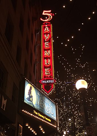 5th Avenue Theatre Marquee, Holiday 2016.jpg