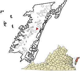 Accomack County Virginia incorporated and unincorporated areas Metompkin highlighted