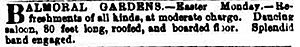 Ad for Balmoral Gardens 1864