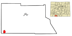 Location of the Arboles CDP in Archuleta County, Colorado.