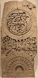 Asita's visit to bless Siddharta, Maurya artefact 05, National Museum, New Delhi