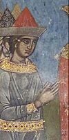 Bakur, son of Mirian, Svetitskhoveli fresco.jpg