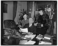 Bankheads together again. Washington, D.C. Speaker of the House William B. Bankhead forgot his official duties for a while today to welcome his talented actress daughter, Tallulah, at the LCCN2016871243