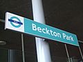 Beckton Park stn signage