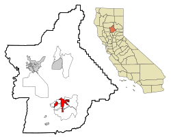Location of Oroville in Butte County, California
