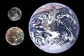 Callisto, Earth & Moon size comparison