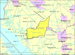 Census Bureau map of Stow Creek Township, New Jersey
