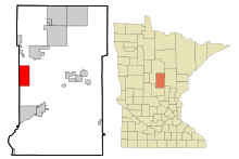 Location of Nisswa within Crow Wing County, Minnesota