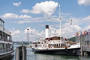 DS Hohentwiel im Hafen von Bregenz