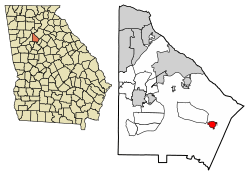 Location in DeKalb County and the state of Georgia
