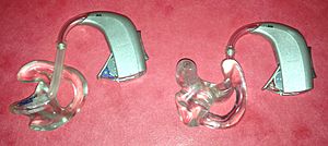 Digital Behind-the-ear pair of Hearing Aids (cropped)