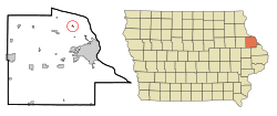 Location of Sherrill, Iowa