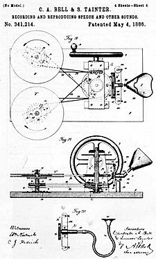 Early experimental non-magnetic Tape Recorder invented by the Volta Associates -Bell & Tainter -i013