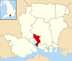 Eastleigh UK locator map