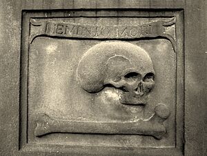 Edinburgh. St. Cuthbert's Churchyard. Grave of James Bailie. Detail