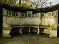 External semicircular stone WWI Memorial St Michael and All Angels Bedford Park