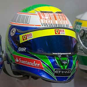 Felipe Massa 2010 helmet 2017 Museo Fernando Alonso