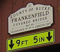Frankenfield Covered Bridge Sign