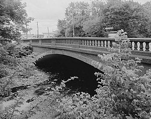 The Frankford Avenue bridge over the Poquessing Creek bordering Torresdale