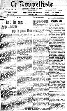 Frontpage of Le Nouvelliste, March 23, 1925
