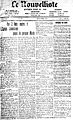 Frontpage of Le Nouvelliste, March 23, 1925