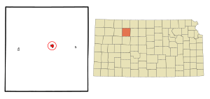 Location within Graham County and Kansas