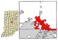 Hamilton County Indiana Incorporated and Unincorporated areas Noblesville Highlighted 1854180