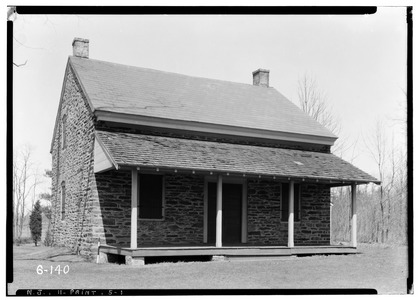 Historic American Buildings Survey Nathaniel R. Ewan, Photographer April 24, 1936 WEST ELEVATION - Stony Brook Quaker Meetinghouse, Quaker Road, Princeton, Mercer County, NJ HABS NJ,11-PRINT,5-1