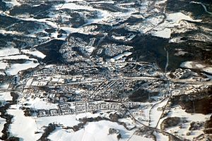 February 2007 aerial view of Järna