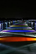 Kruidenier Trail Bridge at night