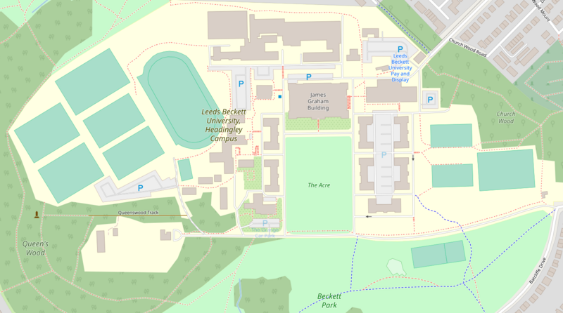 Leeds Beckett Headingley Campus map
