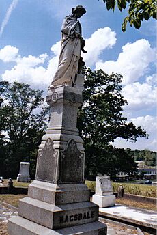 Lewis Ragsdale Grave in Rose Hill Cemetery honoring Lewis Ragsdale, a founder of Meridian, Mississippi