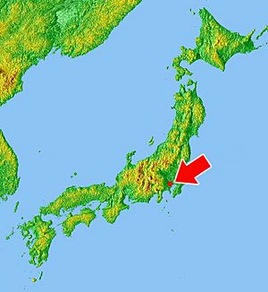 Former location of Edo and present location of Tokyo
