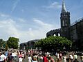 Lourdes cathedral cave side 1