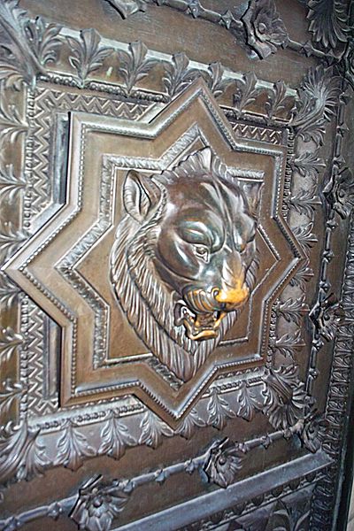 Lyon lion door knocker