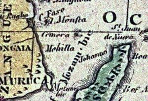 Map of Africa (1808) - CAMORA excerpt
