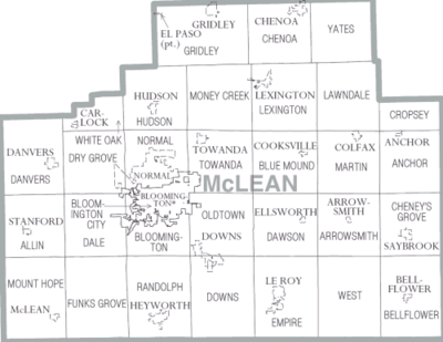 Map of McLean County Illinois