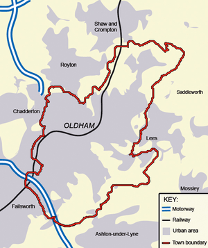 Map of Oldham