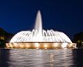 Mecom fountain at night
